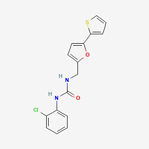 molecular formula C16H13ClN2O2S B2540580 1-(2-Chlorophenyl)-3-((5-(thiophen-2-yl)furan-2-yl)methyl)urea CAS No. 2176338-53-5