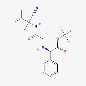 molecular formula C20H29N3O3 B2540584 tert-butyl (2R)-2-({[(1-cyano-1,2-dimethylpropyl)carbamoyl]methyl}amino)-2-phenylacetate CAS No. 1444008-18-7