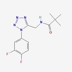 N-((1-(3,4-difluorophenyl)-1H-tetrazol-5-yl)methyl)pivalamide