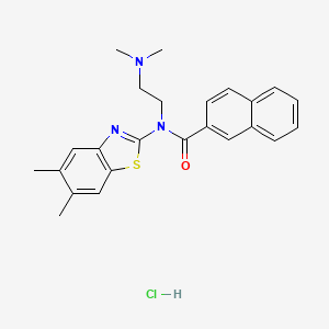N-(2-(dimethylamino)ethyl)-N-(5,6-dimethylbenzo[d]thiazol-2-yl)-2-naphthamide hydrochloride