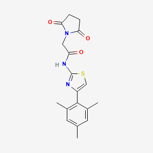 2-(2,5-dioxopyrrolidin-1-yl)-N-(4-mesitylthiazol-2-yl)acetamide