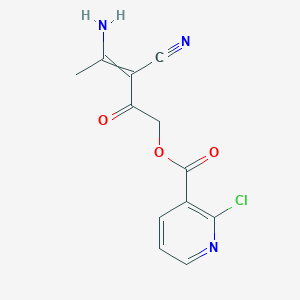 3-(1-Aminoethylidene)-3-cyano-2-oxopropyl 2-chloropyridine-3-carboxylate