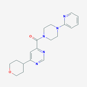 [6-(Oxan-4-yl)pyrimidin-4-yl]-(4-pyridin-2-ylpiperazin-1-yl)methanone