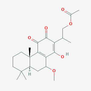 molecular formula C23H32O6 B025406 16-Acetoxy-7alpha-methoxyroyleanone CAS No. 109974-33-6