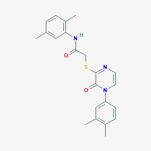 N-(2,5-dimethylphenyl)-2-[4-(3,4-dimethylphenyl)-3-oxopyrazin-2-yl]sulfanylacetamide