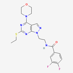 N-(2-(6-(ethylthio)-4-morpholino-1H-pyrazolo[3,4-d]pyrimidin-1-yl)ethyl)-3,4-difluorobenzamide