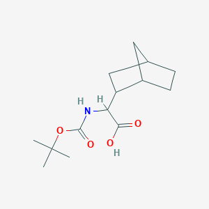 molecular formula C14H23NO4 B2540616 2-(双环[2.2.1]庚-2-基)-2-({[(叔丁氧基)羰基]氨基}乙酸, 非对映异构体混合物 CAS No. 182292-11-1