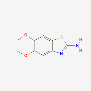 molecular formula C9H8N2O2S B2540634 6,7-Dihydro[1,4]dioxino[2,3-f][1,3]benzothiazol-2-amine CAS No. 313223-82-4