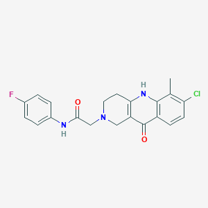 2-(7-chloro-6-methyl-10-oxo-3,4-dihydrobenzo[b][1,6]naphthyridin-2(1H,5H,10H)-yl)-N-(4-fluorophenyl)acetamide