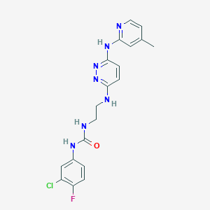1-(3-Chloro-4-fluorophenyl)-3-(2-((6-((4-methylpyridin-2-yl)amino)pyridazin-3-yl)amino)ethyl)urea