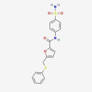 5-((phenylthio)methyl)-N-(4-sulfamoylphenyl)furan-2-carboxamide