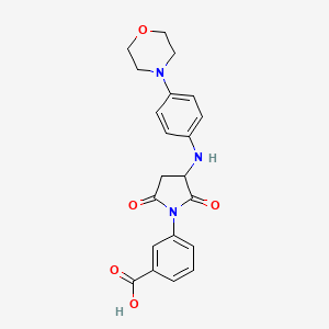 3-(3-{[4-(Morpholin-4-yl)phenyl]amino}-2,5-dioxopyrrolidin-1-yl)benzoic acid