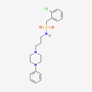 molecular formula C20H26ClN3O2S B2540649 1-(2-chlorophenyl)-N-[3-(4-phenylpiperazin-1-yl)propyl]methanesulfonamide CAS No. 1049525-95-2