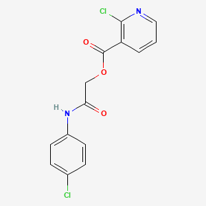 molecular formula C14H10Cl2N2O3 B2540650 [(4-Chlorophenyl)carbamoyl]methyl 2-chloropyridine-3-carboxylate CAS No. 878565-85-6