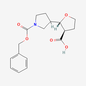 (2S,3R)-2-(1-Phenylmethoxycarbonylpyrrolidin-3-yl)oxolane-3-carboxylic acid
