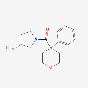 (3-Hydroxypyrrolidin-1-yl)-(4-phenyloxan-4-yl)methanone