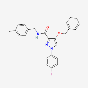 4-(benzyloxy)-1-(4-fluorophenyl)-N-(4-methylbenzyl)-1H-pyrazole-3-carboxamide