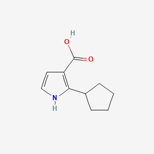 molecular formula C10H13NO2 B2540674 2-Cyclopentyl-1H-pyrrole-3-carboxylic acid CAS No. 1513521-52-2