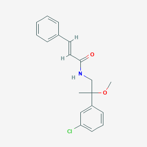 N-(2-(3-chlorophenyl)-2-methoxypropyl)cinnamamide