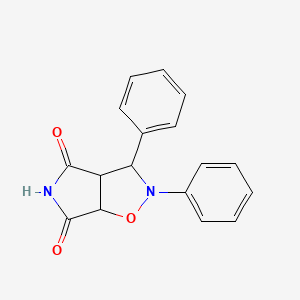 molecular formula C17H14N2O3 B2540690 2,3-二苯基二氢-2H-吡咯并[3,4-d]异恶唑-4,6(5H,6aH)-二酮 CAS No. 1212396-81-0