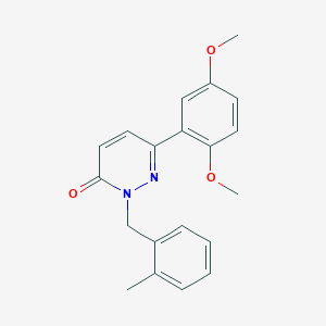 molecular formula C20H20N2O3 B2540697 6-(2,5-二甲氧苯基)-2-[(2-甲苯基)甲基]哒嗪-3-酮 CAS No. 923091-47-8