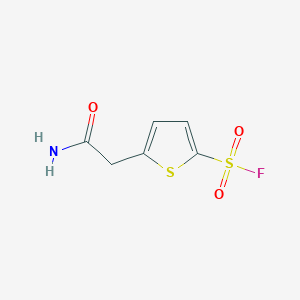 molecular formula C6H6FNO3S2 B2540698 5-(2-Amino-2-oxoethyl)thiophene-2-sulfonyl fluoride CAS No. 2138293-91-9