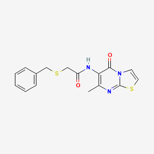 2-(benzylthio)-N-(7-methyl-5-oxo-5H-thiazolo[3,2-a]pyrimidin-6-yl)acetamide