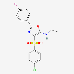 4-((4-chlorophenyl)sulfonyl)-N-ethyl-2-(4-fluorophenyl)oxazol-5-amine