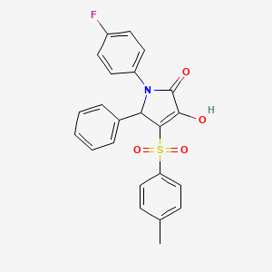 molecular formula C23H18FNO4S B2540707 1-(4-氟苯基)-3-羟基-5-苯基-4-甲苯磺酰基-1H-吡咯-2(5H)-酮 CAS No. 1021221-21-5