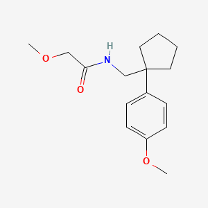molecular formula C16H23NO3 B2540710 2-methoxy-N-((1-(4-methoxyphenyl)cyclopentyl)methyl)acetamide CAS No. 1209608-58-1