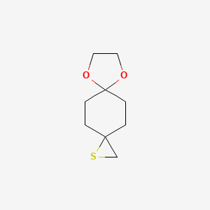 molecular formula C9H14O2S B2540711 7,10-二氧杂-2-硫代二螺[2.2.46.23]十二烷 CAS No. 2567495-39-8