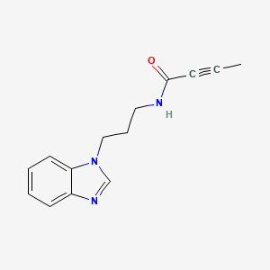 molecular formula C14H15N3O B2540712 N-[3-(Bencimidazol-1-il)propil]but-2-inamida CAS No. 2411270-80-7