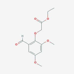 molecular formula C13H16O6 B2540722 2-(2-甲酰基-4,6-二甲氧基苯氧基)乙酸乙酯 CAS No. 76322-08-2