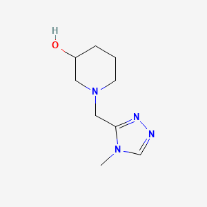 molecular formula C9H16N4O B2540733 1-((4-甲基-4H-1,2,4-三唑-3-基)甲基)哌啶-3-醇 CAS No. 1483659-05-7