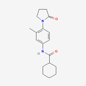 N-(3-methyl-4-(2-oxopyrrolidin-1-yl)phenyl)cyclohexanecarboxamide