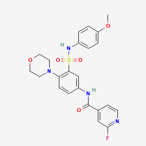 2-fluoro-N-[3-[(4-methoxyphenyl)sulfamoyl]-4-morpholin-4-ylphenyl]pyridine-4-carboxamide