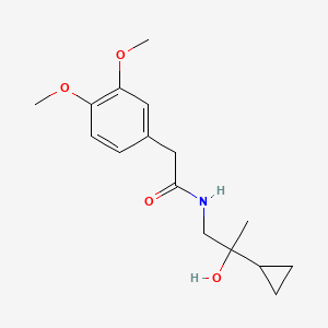 molecular formula C16H23NO4 B2540754 N-(2-cyclopropyl-2-hydroxypropyl)-2-(3,4-dimethoxyphenyl)acetamide CAS No. 1286718-38-4