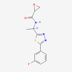 N-[1-[5-(3-Fluorophenyl)-1,3,4-thiadiazol-2-yl]ethyl]oxirane-2-carboxamide