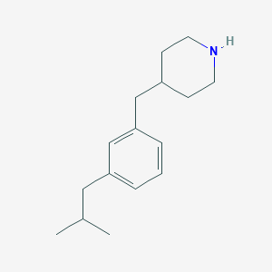 molecular formula C16H25N B2540764 4-[[3-(2-Methylpropyl)phenyl]methyl]piperidine CAS No. 1714637-02-1