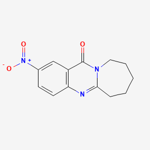 2-nitro-7,8,9,10-tetrahydroazepino[2,1-b]quinazolin-12(6H)-one