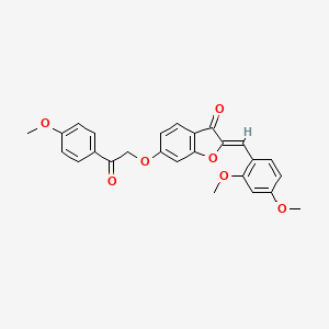 molecular formula C26H22O7 B2540773 (Z)-2-(2,4-dimethoxybenzylidene)-6-(2-(4-methoxyphenyl)-2-oxoethoxy)benzofuran-3(2H)-one CAS No. 858765-55-6