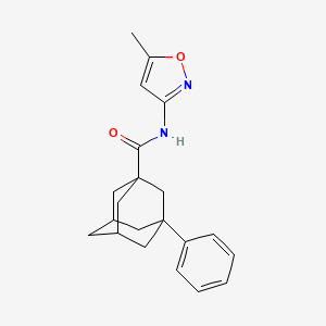 molecular formula C21H24N2O2 B2540803 N-(5-methyl-1,2-oxazol-3-yl)-3-phenyladamantane-1-carboxamide CAS No. 701248-44-4