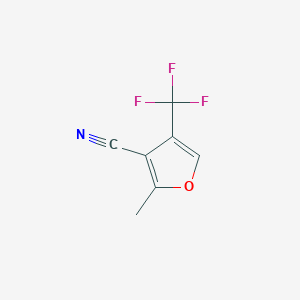 molecular formula C7H4F3NO B2540809 2-Methyl-4-(trifluoromethyl)furan-3-carbonitrile CAS No. 2095410-55-0