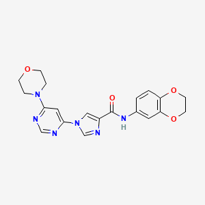 molecular formula C20H20N6O4 B2540819 N~4~-(2,3-dihydro-1,4-benzodioxin-6-yl)-1-(6-morpholino-4-pyrimidinyl)-1H-imidazole-4-carboxamide CAS No. 1251707-75-1