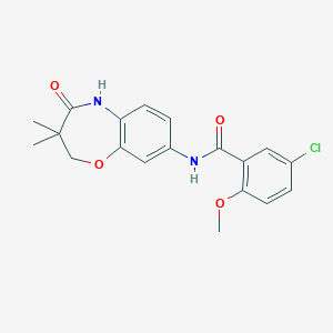 5-chloro-N-(3,3-dimethyl-4-oxo-2,3,4,5-tetrahydrobenzo[b][1,4]oxazepin-8-yl)-2-methoxybenzamide