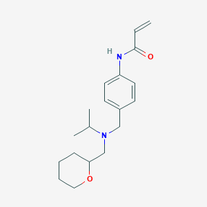 molecular formula C19H28N2O2 B2540823 N-[4-[[Oxan-2-ylmethyl(propan-2-yl)amino]methyl]phenyl]prop-2-enamide CAS No. 2305528-84-9