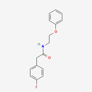 molecular formula C16H16FNO2 B2540826 2-(4-氟苯基)-N-(2-苯氧基乙基)乙酰胺 CAS No. 1203266-15-2