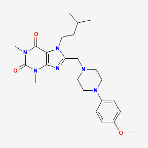 8-{[4-(4-methoxyphenyl)piperazin-1-yl]methyl}-1,3-dimethyl-7-(3-methylbutyl)-3,7-dihydro-1H-purine-2,6-dione