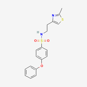 molecular formula C18H18N2O3S2 B2540838 N-(2-(2-甲基噻唑-4-基)乙基)-4-苯氧基苯磺酰胺 CAS No. 863511-60-8