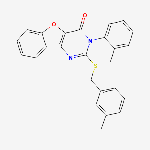2-((3-methylbenzyl)thio)-3-(o-tolyl)benzofuro[3,2-d]pyrimidin-4(3H)-one